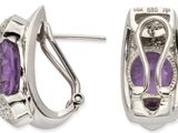 an image of a pair of earrings with amethorate and diamonds