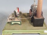 a small model of a steam engine on a table