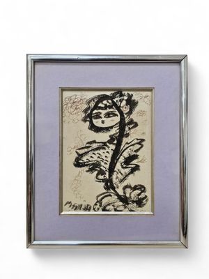 an image of a drawing of a woman in a hat