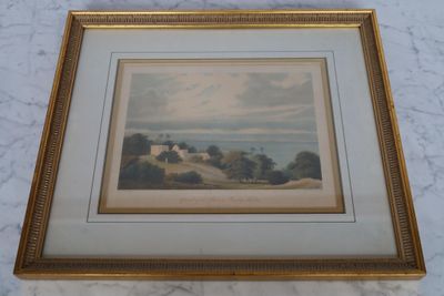 Gravure anglaise en couleurs d'après un dessin de W.