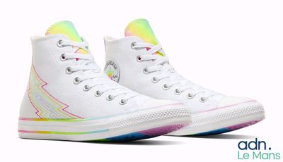 converse all star rainbow high top sneakers