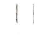 pair of diamond hoop earrings on a white background