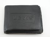 portefeuille en cuir noir orné du logo « love » sur le devant