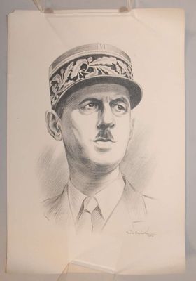D'après Robert Cadoré (1907-1990), 1944. Portrait du Général…