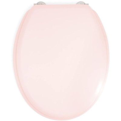 306 / Abattant WC Dolce - Charnières inox - Bois moulé - Rose crystal 