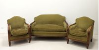 Mobilier de salon ART DECO en bois mouluré comprenant un can… (photo 2)
