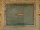 an image of a painting of a square frame with a label on it