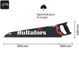 an image of a picture of a hand saw with the measurements of it