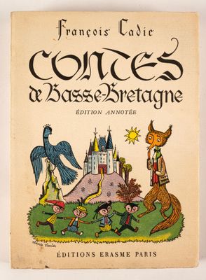 un livre sur lequel figurent l'image d'un château et celle d'un oiseau