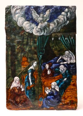 an image of a picture of a painting of a woman in a bed
