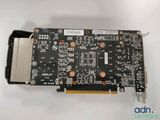 a close up of a video card on a white surface