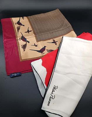 Ralph LAUREN et Paloma PICASSO - 2 foulards en soie (quelque…