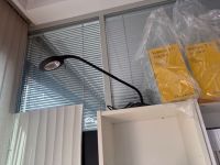 1 lampe d'architecte en métal laqué noir + 1 lampe halogène (photo 2)