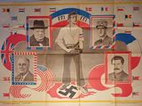 a poster with a picture of a group of men on it