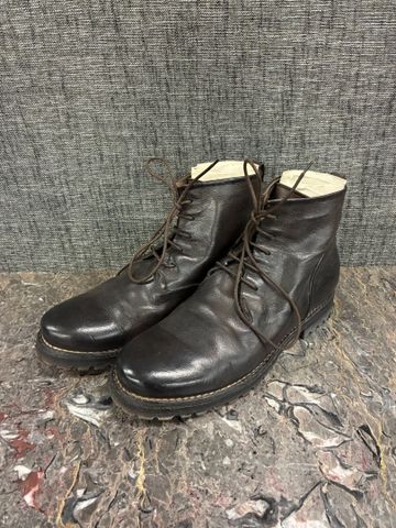 St MORITZ – Paire de bottines en cuir marron. Pointure 43 à vue. ...