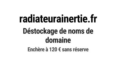 Nom de domaine radiateurainertie.