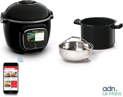 une image représentant une application de cuisine sur l'écran d'un appareil électroménager