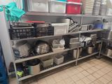 a kitchen with a lot of items on the shelves
