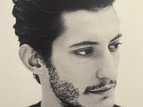 une photo en noir et blanc d'un homme barbu
