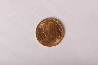 an image of a gold coin on a white surface