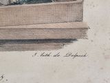 a drawing of a man in a suit and tie sitting in a box