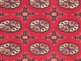 an image of a red rug with a pattern on it