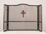 fireplace screen with fleur - de - lis design