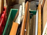a box full of assorted items in a room