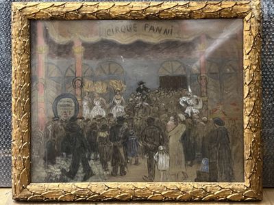an image of a painting of a group of people on a stage