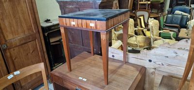 several pieces of furniture are stacked on top of each other in a room