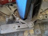 a close up view of a metal object on the ground