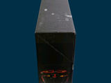 a black box with a picture of a man ' s face on it