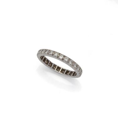 a diamond and white gold ring