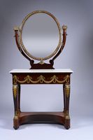 Table de toilette en acajou et placage d’acajou. (photo 3)