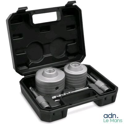 the two tools are in the case on the white background