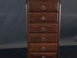 a wooden chest of drawers with five drawers on each side