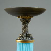 Petite coupe ou vide-poches en bronze à patine brune et doré… (photo 2)
