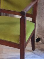FAUTEUIL en acajou et placage d'acajou, pieds glaive. (photo 3)