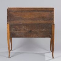Bureau de pente en bois de placage marqueté à décor de filet… (photo 3)