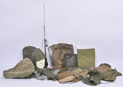 a lot of military items that are on the ground