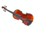 une image représentant un violon sur fond blanc, avec un fond blanc