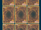 six square tiles of different colors and sizes with a black background