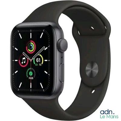 apple watch series 5 gps 44mm space gray aluminum case with black sport band