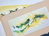 deux aquarelles posées l'une sur l'autre