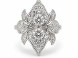 a white gold and diamond ring