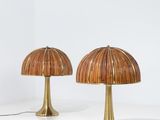 paire de lampes de table en laiton de style « person »