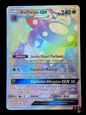 La carte Pokémon est affichée sur un fond noir.