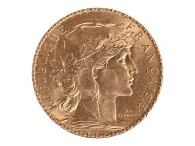 Pièce de 20 francs or au coq, 1912. Petites usures. - Photo 1