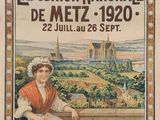 une vieille affiche annonçant l'Exposition nationale de Metz de 1920