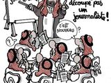 dessin humoristique représentant un homme donnant une conférence devant un groupe de personnes